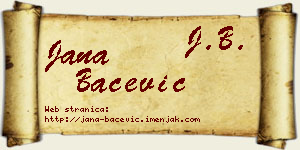 Jana Bačević vizit kartica